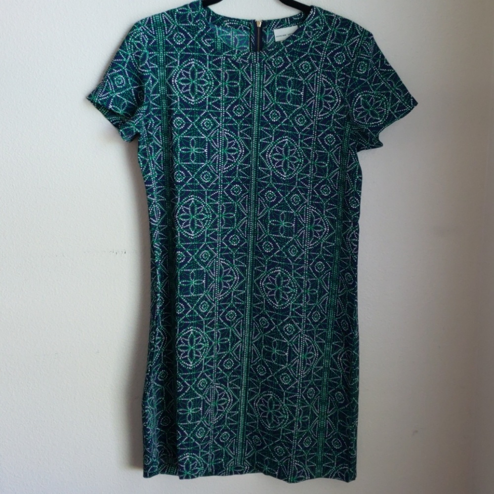 Green and Blue Printed Dress
